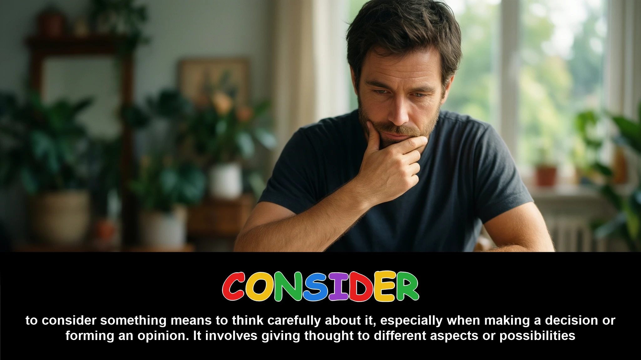 English Illustration for consider